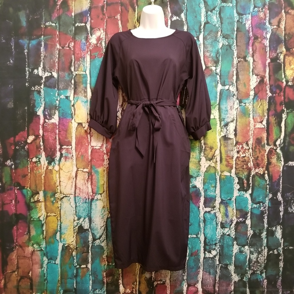 Midnight Blue Midi Dress